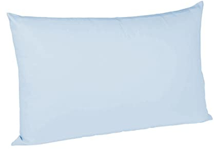 sleepling Satin Kissenbezug, Kissenhülle aus 100% seidig weicher Baumwolle, Bezug Zierkissen, Sofakissen, Kissen, 60 Grad, Ökotex 100, Made in EU, 30 x 50 cm, bleu
