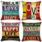 OCEUMACO Leinen Kissenbezug 50x50 Vintage Holz Kissenhülle 4er Set Quadratisch Sofakissen Dekokissen Bezug für Couch Sofa Love Home Kissen Kissenbezüge Outdoor Deko Zierkissen Couchkissen - Bunt