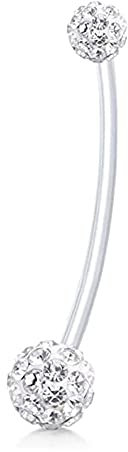 Générique Grossesse Nombril Anneaux Longue Barre 38Mm Sport Maternité Flexible Bioplast Effacer Nombril Nombril Anneaux Piercing Retenue