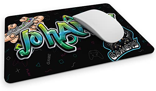 timalo® Personalisiertes Gamer Mousepad mit Namen Bedrucken lassen | Mauspad Gaming Bild Graffiti | Mousepad-g-11
