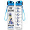 34HD Trinkflasche mit Zeitmarkierung, Motiv: Esel, motivierende, isolierte Wasserflasche, 1 l, niedliche Geschenke für Mädchen