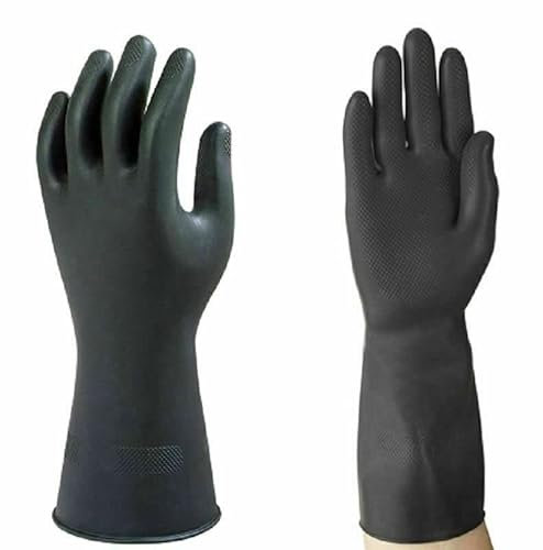 Buystarget Household Long Sleeve Rubber Gloves Latex Washing Kitchen Dishes Cleaning UK