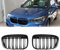 DOCAS Kühlergrill für BMW X1 F48 F49 2016 2017 2018 2019 Nieren Doppelsteg Sport Glanz Schwarz