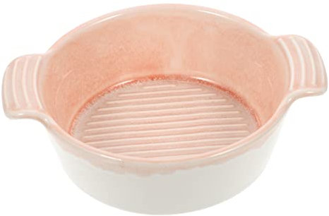 Anneome Double Handle Ceramic Baking Dish High-Temperature Resistant Roasting Plate for Oven and Table for Salads Condiments and Everyday Use Stylish Design