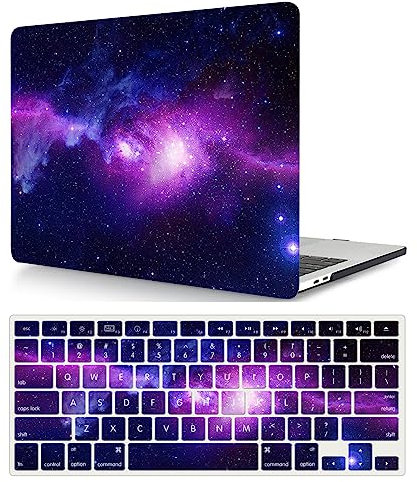 Hülle Kompatibel mit MacBook Pro 15 Zoll 2015 2014 2013 2012 Freisetzung A1398 mit Retina Display, Plastik Hartschale Snap Case & Tastaturabdeckung für MacBook Pro Reyina 15 Zoll, Lila Galaxie