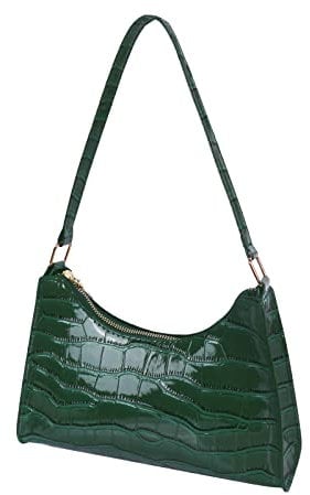 Retro shoulder bag for Women, Classic Clutch Shoulder Bag Large Capacity Handbag for Daily Use Shopping (Green)
