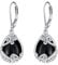 YAFEINI Schwarzer Onyx Ohrringe für Damen 925 Sterling Silber Filigran Schwarzer Onyx Tropfen Ohrringe Leverback Schmuck Geschenke (O-Schwarzer Onyx)