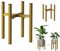 DanDiBo Blumenhocker Verstellbar Metall Gold 30 cm Blumenständer 96474 Pflanzenständer Modern Pflanzenhocker Blumensäule