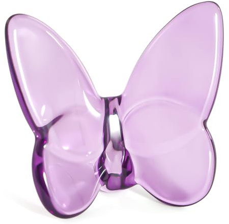 Crystal Butterfly Figurines,Flying Butterfly Figurine Decor Crystal Cut Glass Butterfly Ornament Statue Animal Collectible Home Ornament Decor (Violet)