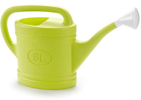 Acan Tradineur - Regadera de plástico - Capacidad 6 litros - Utensilios de jardinería, riego, casa, balcón, terraza, Patio - Color Amarillo