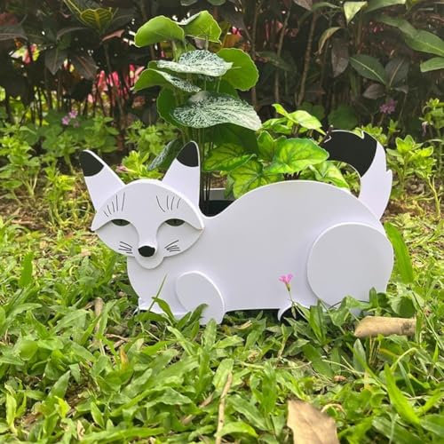 EXTRWORY Lot de 12 pots de fleurs en forme de chat siamois pour intérieur ou extérieur (chat blanc 2), 13L32268VRND6K6429R7PG28IEXH