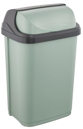 keeeper Abfallbehälter mit Rolldeckel, 25 l, 34 x 26 x 54 cm, Rasmus, Grün (Nordic Green)