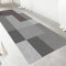 LIKE IT MORE Modern Teppich für Wohnzimmer, Schlafzimmer, Küche und Flur - Waschbarer Rutschfester Teppichläufer - Großer Teppich Läufer Beige Grau Blau Weiß 80x300 (Saturn Grauschwarz)
