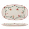 Bloomingville Yule Servierplatte Oval mit Tannengirlande in der Farbe Natur aus Steingut, 38,5x23 cm, 82062321