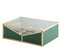 YQINQIN83B Make-up-Box Licht Luxus Retro Leder Glas Spiegel Schrank Schmuck Ring Halskette Uhr Schminktisch Nachttisch Desktop Lagerung Box Kosmetik- und Parfüm-Organizer