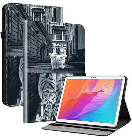 Funda para tablet Huawei MatePad T 10s de 10.1 pulgadas, ajuste multiángulo, con ranuras para tarjetas [dibujo de color] - 05
