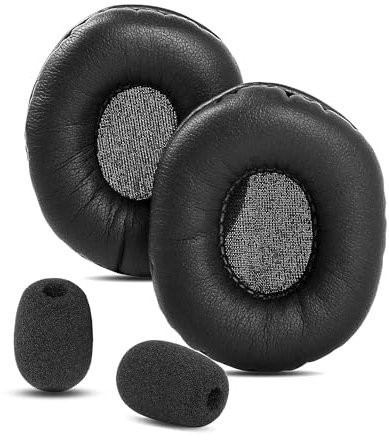 HAIZEEN Ohrpolster Kompatibel mit Sennheiser PC8 PC7 PC5 PC3 PC2 PC131 Mono USB Headsets Ohrpolster Ersatzkissen (Proteinleder/Memory-Schaum)