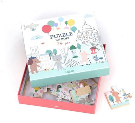Vilac 7103 Holzpuzzle Escapade in Paris-Sarah Betz, Mehrfarbig