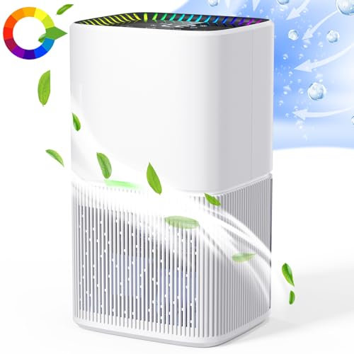 Deshumidificador silencioso con función de descongelación y modo de sueño, purificación de aire y contra la humedad, ideal para dormitorios y baños