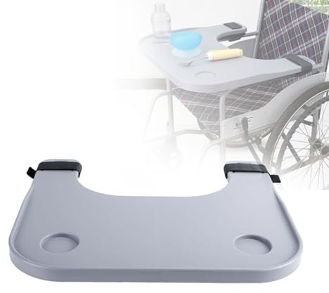Table de Plateau pour Fauteuil Roulant, Plateau Amovible pour Fauteuil Roulant, Accessoires pour Fauteuils Roulants et Scooters Électriques pour Manger, Lire et se Reposer