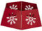 HOMCOM Christmas Tree Collar, Hexagon Christmas Tree Base Cover with Hollow Snowflake Patterns, Xmas Decoration for Party, Holiday, Home, Red