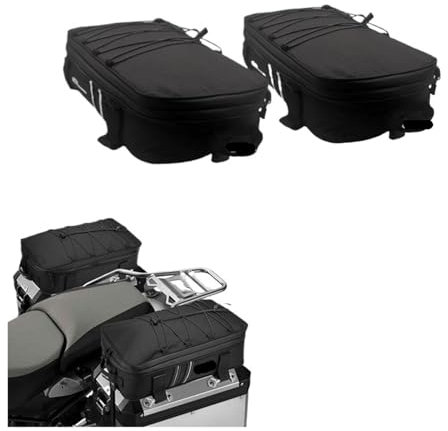 WENYOG Motorrad topcase Motorradkoffer Gepäcktasche Aluminiumtaschen Seitenkoffer Gepäck für Lange fahrten(2 Side Bags)