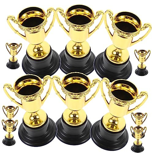 Happyyami 1 Set per Forniture per Feste Coppa Premio Premio Mini Premio Coppa Borse da Festa per Golden Plastica Riutilizzabile 12 Pezzi