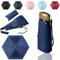 Tirimbeles® Paraguas Plegable Mujer UV50 | Mini Paraguas de Viaje Compacto y Ligero | Sombrilla Mano con Funda Fácil de Guardar | Paraguas Protección Solar y Lluvia para Bolsos y Escapadas (Azul)