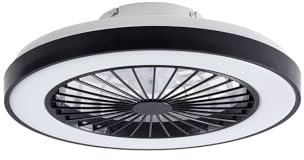 Lindby LED Deckenventilator mit Lampe Teleo dimmbar Leselampe (Modern) in Schwarz (1 flammig,) - Ventilator Wohnzimmerleuchte