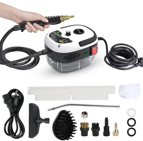 2500W Hochdruck-Dampfreiniger, tragbarer Handdampfreiniger, Klimaanlage Küche Öldampf und Ölflecken, Haushalts- und Gewerbereinigungsmaschine (Weiß)