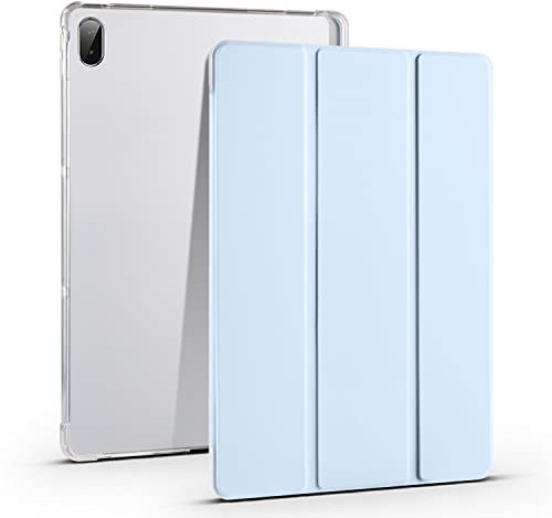 Viajes con tableta Compatible con Lenovo Tab P11/P11 Plus 11 (TB-J606F) 2021 Funda protectora delgada y ligera Funda inteligente a prueba de golpes con carcasa trasera transparente con portalápices,