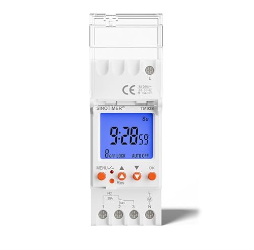 Propósito relé de tiempo programable de intervalo de 1 segundo 10 A 30 A 220 V con temporizador de pantalla LCD grande con función de bloqueo (salida de relé 30 A)