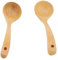Eujgoov Juego de Cucharadas de Cucharada de Madera con Cucharones sin Servicio para Cocinar, Herramienta de Cocina de Madera a Prueba de Calor para Abuela, Cucharas de Sopa de de Haya, 2 Piezas