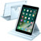A-BEAUTY Custodia Rotante Compatibile con iPad (9,7 Pollici, 2018/2017 Modello, 6/5 Generazione) / iPad Air 2/Air 1, Antiurto Trasparente Cover, Auto Svegliati/Sonno, Blu Cielo