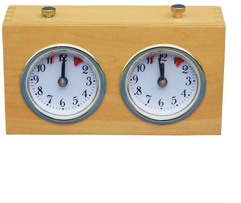 Mechanische Schachuhr mit Holz-Finish, tolle Ergänzung für jedes Spielzimmer oder Wettbewerb
