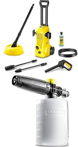Kärcher high-pressure washer K 2 Home, pressure: max. 110 bar, flow rate: 360 l/h, area: 20 m²/h, weight: 4.2kg, high-pressure gun, high-pressure hose, dirt blaster, Home Kit + FJ 6 Foam Nozzle