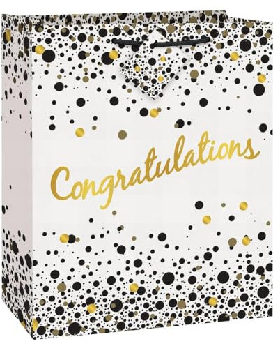 Unique 62811 Geschenkbeutel, Papier, Speckled Congratulations