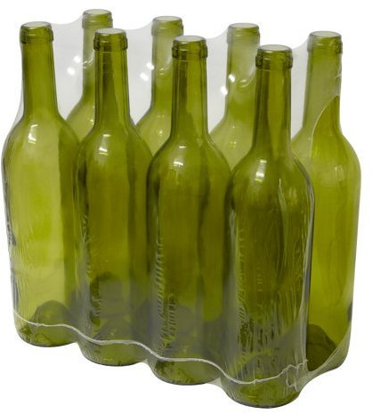 8 x 0.75ml BOTTLE GLASS BORDEAUX FOR HOMEBREW WINE MAKING - OLIVE GLASS