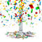 Relaxdays 10020854 Party-Popper 40 cm, 6-8m Effekthöhe, Konfetti-Shooter, Konfetti-Kanone, Bunt