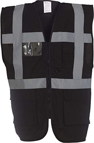 Yoko Multifunktionale Herren-Hochsicherheitsweste yk002/hvw801. 3XL schwarz
