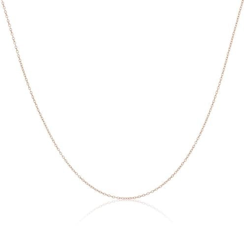 Rose Gold Dipped Sterling Silver Trace Chain 18 Inches