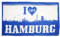 Flaggenfritze Fahne/Flagge I Love Hamburg + gratis Sticker
