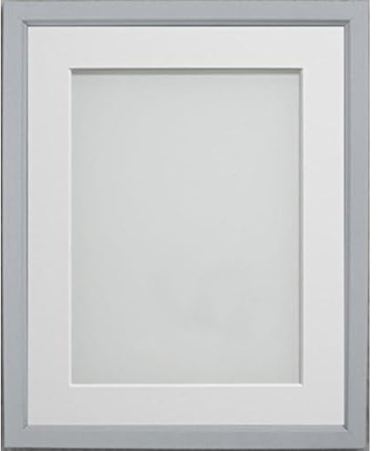Frame Company Drayton Range 10 x 8 inch Grey Picture Photo Frame with White Mount For Image Size 7 x 5 inch