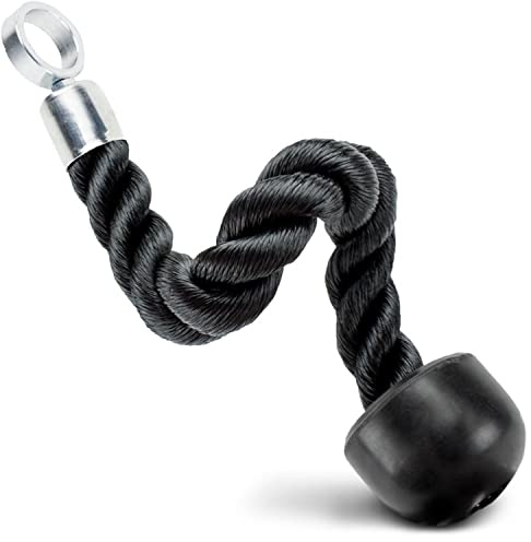 Crown Sporting Goods Single Grip Tricep Rope with Cable Machine Attachment