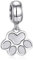Charm in Argento Sterling 925 per bracciale in Stile Pandora, Modello zampina di Cane “My Sweet Pet Paw”