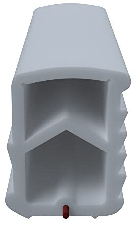 DIWARO® Stahlzargen-Dichtung SZ001 | weiß oder grau | 5 lfm für Haus- und Innentüren. Zum Schallschutz und abdichten der Tür. Bestehend aus TPE (Thermoplastischen Elastomer) (grau)
