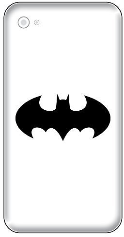 GreenIT 4 Stück 5cm Batman Handy Smartphone Auto Aufkleber Tattoo die Cut Decals Deko Folie (schwarz)