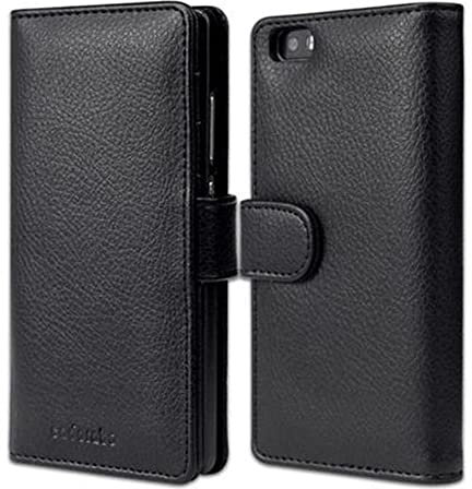 Cadorabo Funda Libro para Huawei P8 Lite 2015 en Negro ÓXIDO - Cubierta Proteccíon con Cierre Magnético e 3 Tarjeteros - Etui Case Cover Carcasa