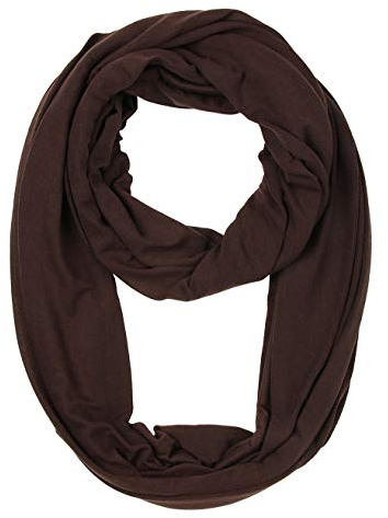 corciova Cafe Noir Soft Girl Women Infinity Wrap Stretchy Jersey Knit Sleep Head Circle Scarf Continuous Loop Light Weight