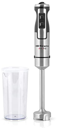 Orbegozo BT 2700 - Batidora de mano, regulador de velocidad y función turbo, acero inoxidable, 1000 W de potencia